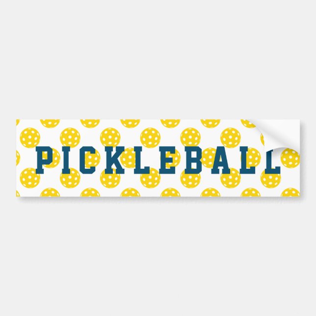 Pickleball Bumper Sticker Bildekal (Framsidan)