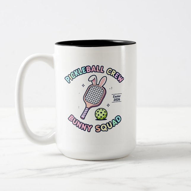 Pickleball Bunny Squad dekalj Två-Tonad Mugg (Vänster)