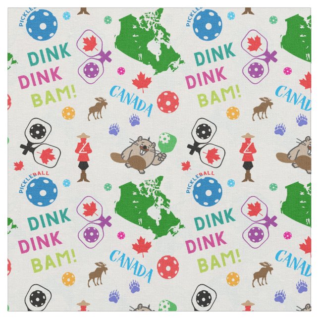 Pickleball Canada-ikoner2, anpassningsbar storleka Tyg (Närbild)