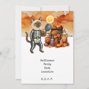 Pickleball Cat och Friends Host Halloween fest Inbjudningar