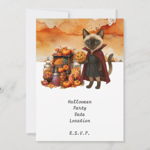 Pickleball Cat och Friends Host Halloween fest Inbjudningar
