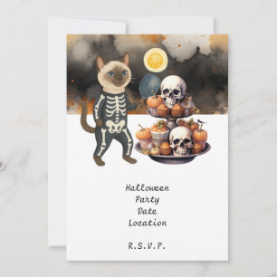 Pickleball Cat och Friends Host Halloween fest Inbjudningar