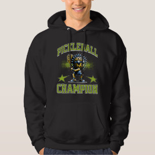 Pickleball Champion Funny Pickleballer Pickle Boll Hoodie