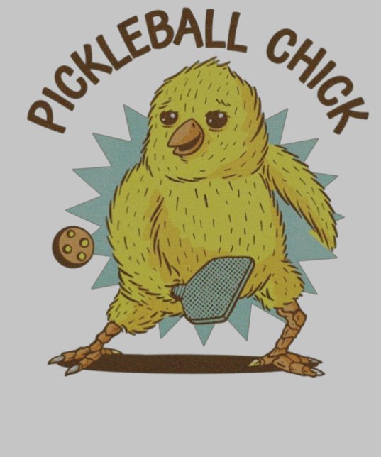 Pickleball Chick Funny Chicken T Shirt (Krage)