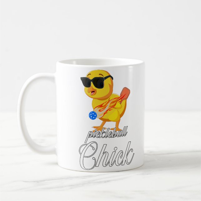 Pickleball chick Funny Gift Kaffemugg (Vänster)