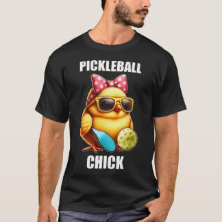 Pickleball Chick Kvinnors Pickleball Pickle Boll P T Shirt