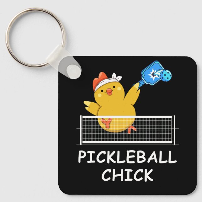 Pickleball Chick lustig Pension-trötta Manar Wome Nyckelring (Framsida)