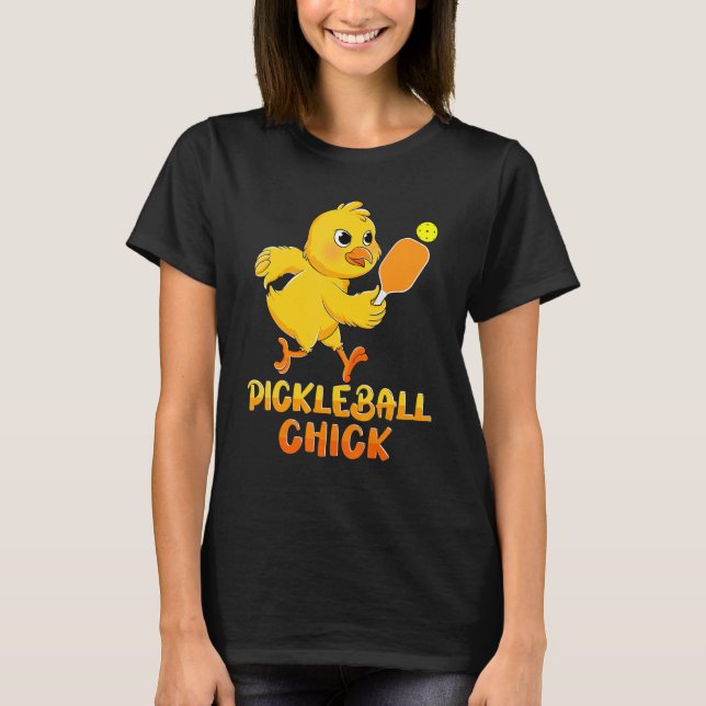 Pickleball Chick Pickle Ball  For Player Boys T Shirt (Framsida)