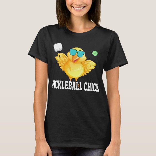 Pickleball-Chick, Pickleball Women Gift T Shirt (Framsida)