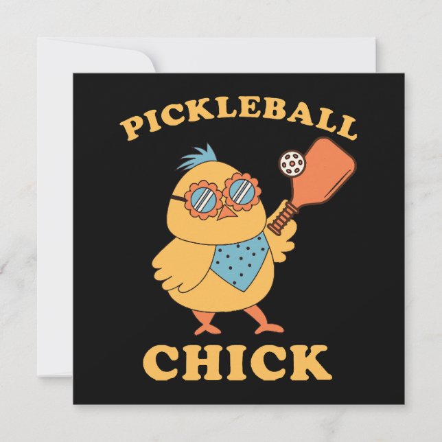 Pickleball Chick - retro (Framsida)