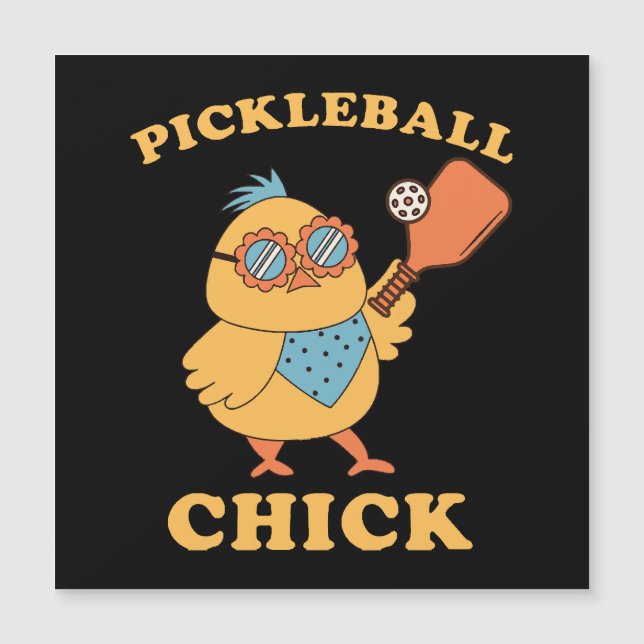 Pickleball Chick - retro (Framsida)