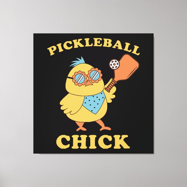 Pickleball Chick - retro Canvastryck (Framsida)