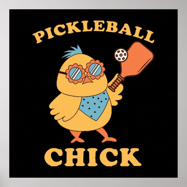 Pickleball Chick - retro Poster (Framsidan)