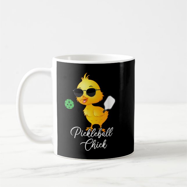 Pickleball-Chick, roligt pickleball 310 Kaffemugg (Vänster)