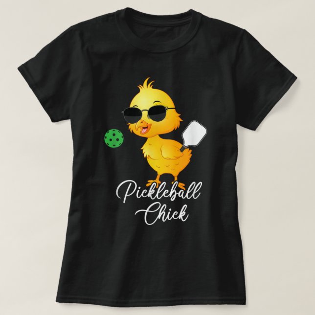Pickleball-Chick, roligt pickleball 310 T Shirt (Design framsida)