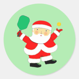 Pickleball Christmas Classic Rund Klistermärke
