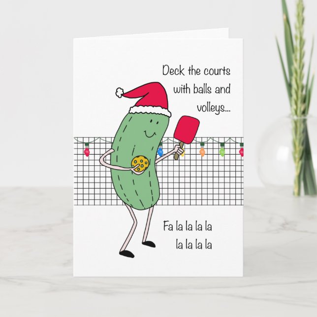Pickleball CHristmas-Helgdag Helgkort (Framsida)