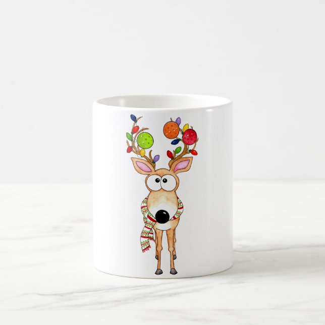 Pickleball Christmas Reindeer Kaffemugg (Center)