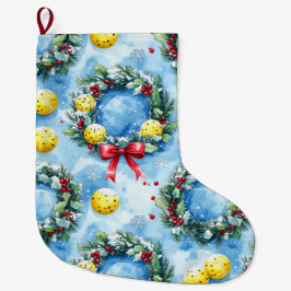 Pickleball Christmas themed Stor Julstrumpa