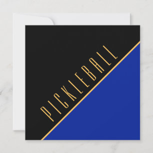 PICKLEBALL Classy Royal Blue Black Färg Block Anteckningskort