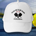 Pickleball Club Team City Name England Flag  Keps<br><div class="desc">Stand out on the pickleball court with this stylish hat featuring crossed pickleball paddles, flags of England, and your custom text. Personalize it easily to include your club name, team name, city, or any wording of your choice. You can also change the font and paddle colors - just click Edit/Personalize....</div>