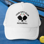 Pickleball Club Team Italian Flag Pickler Gift Keps<br><div class="desc">Standout on the pickleball court in this super cool hat featuring crossed pickleball paddles, crossed Italian flags and your custom text. Easily change the wording to include your pickleball club name, team name, city/location or any wording of your choice. Also change the font and graphic colors - just click edit/personalize....</div>