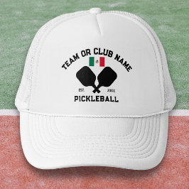 Pickleball Club Team Mexico Mexican Flag Custom Keps