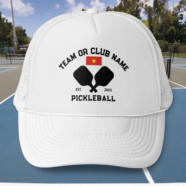 Pickleball Club Team Name Vietnamese Vietnam Flag Keps (Skapare uppladdad)
