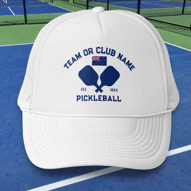 Pickleball Club Team New Zealand NZ Flag Custom Keps (Skapare uppladdad)