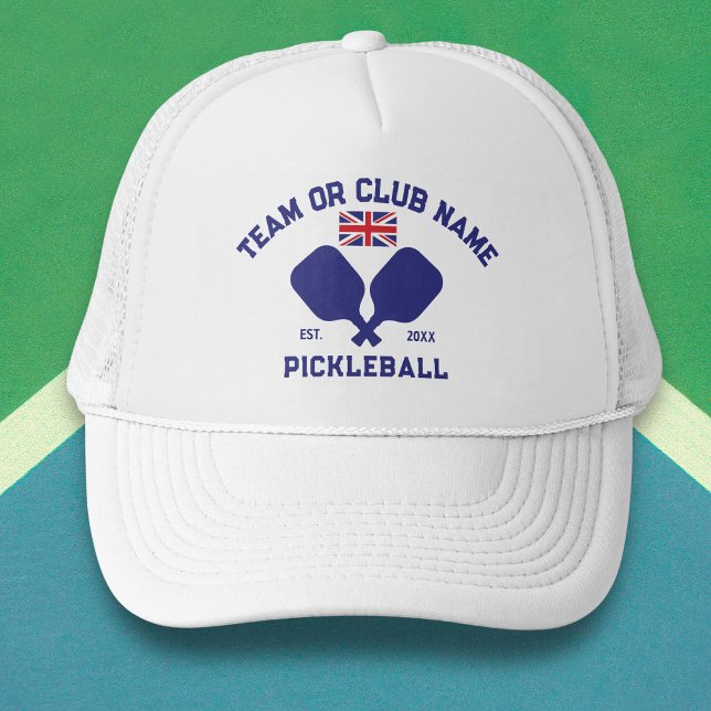 Pickleball Club Team UK United Kingdom Flag Custom Keps (Skapare uppladdad)