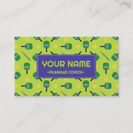 Pickleball Coach - I kärlek pickleball färsk grönt Visitkort