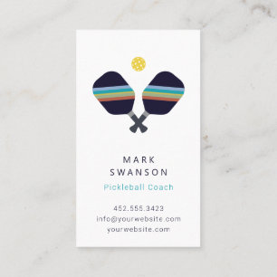 Pickleball Coach + Personal Trainer Affärskort Visitkort