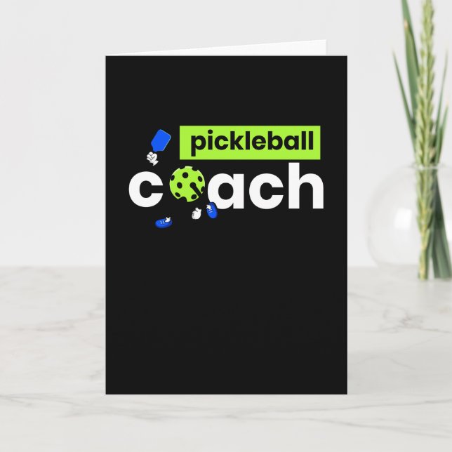 Pickleball Coach Player Kort (Framsida)