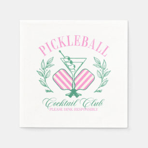 Pickleball Cocktail-Klubb Pappersservett