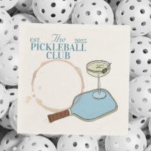pickleball cocktail napkin