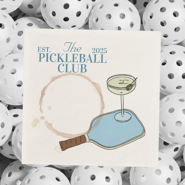 pickleball cocktail napkin pappersservett (Skapare uppladdad)