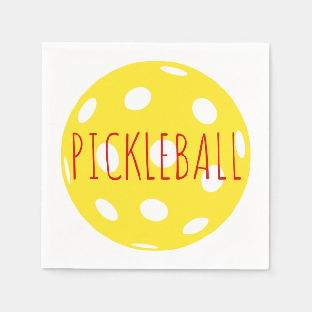 Pickleball Cocktail Napkins Pappersservett (Framsidan)
