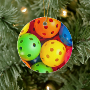 Pickleball Colorful Julgransprydnad Keramik