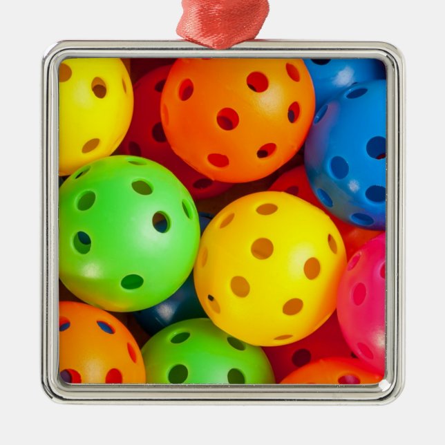 Pickleball Colorful Julgransprydnad Metall (Framsidan)