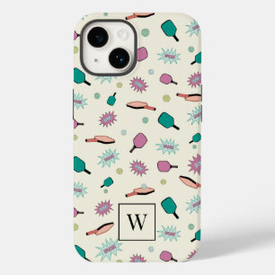 Pickleball! Colorful Monogram Initial Mönster