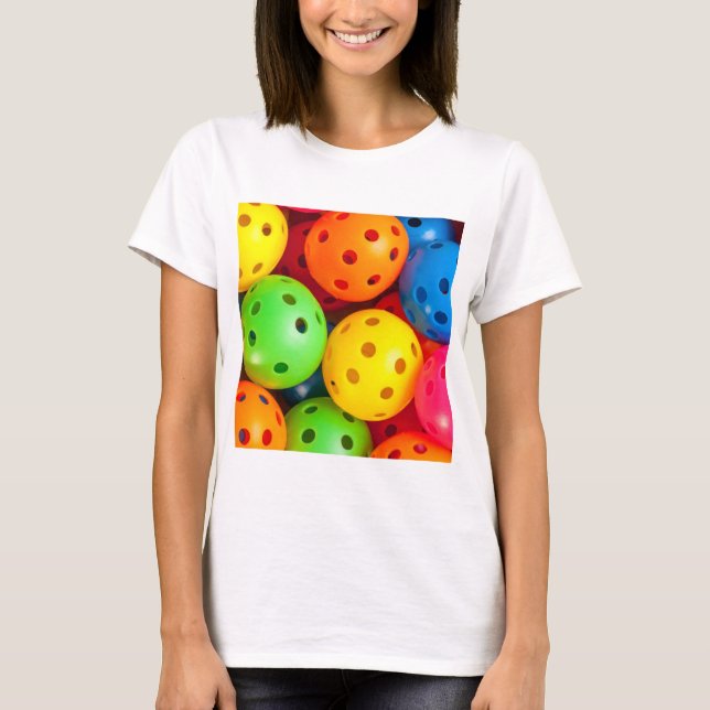 Pickleball Colorful T Shirt (Framsida)