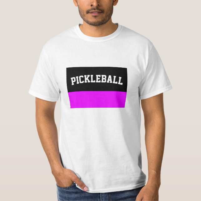 PICKLEBALL Coola Tropical Rosa Black Färg Block T Shirt (Framsida)