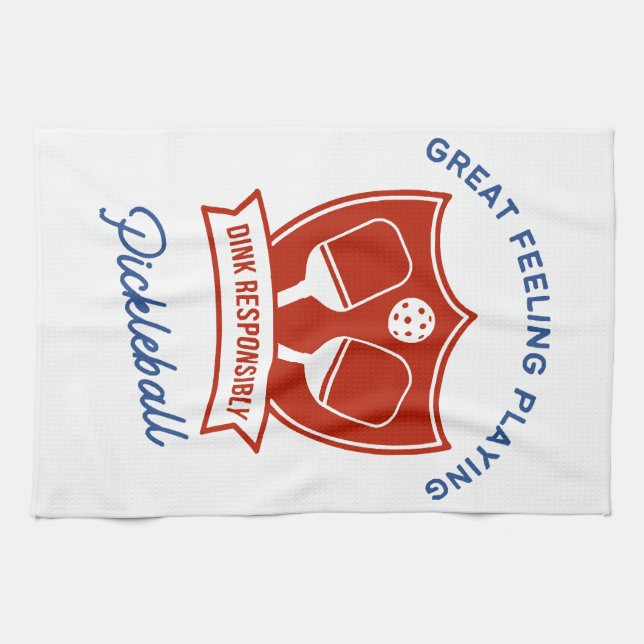 Pickleball-coolans utformning till bäran kökshandduk (Horisontell)