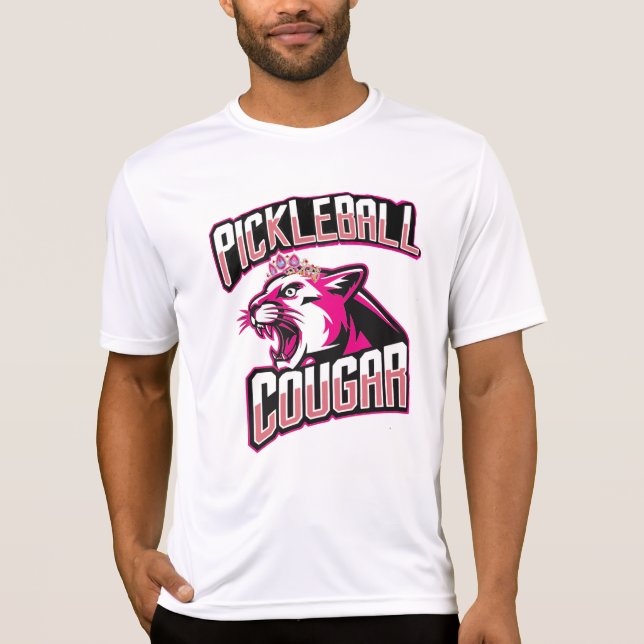 Pickleball cougar med mjukare öga t shirt (Framsida)