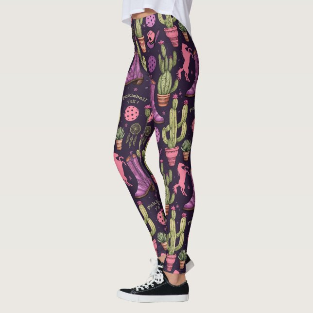 🐴 🌵 Pickleball Cowgirl Leggings (Vänster)