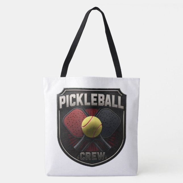Pickleball Crew Tote Bag – Pickleball Player Shoul Tygkasse (Framsida)