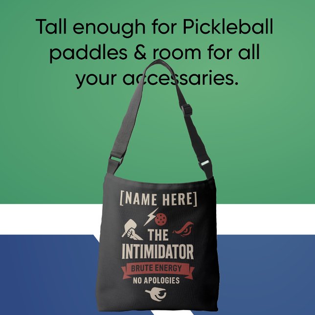 Pickleball Crossbody Bag Featuring Intimidator Axelväska (PICKLEBALL PERSONALIZED NAME SHOULDER BAG)