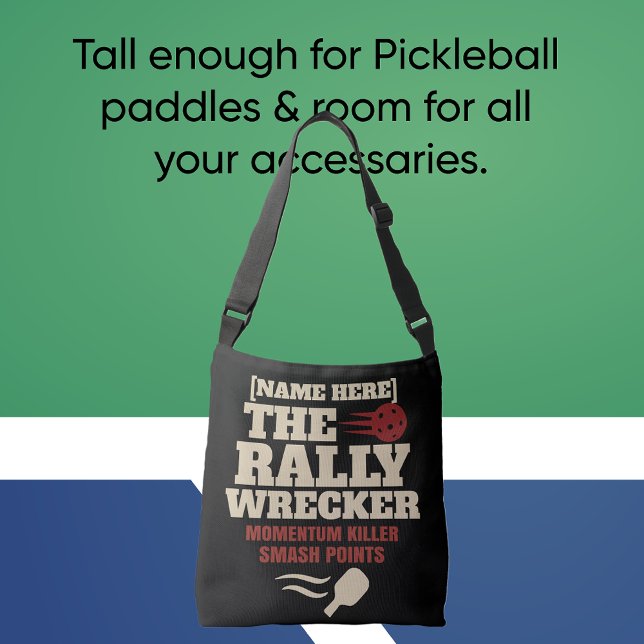 Pickleball Custom Name The Rally Wrecker Axelväska (PICKLEBALL PERSONALIZED NAME SHOULDER BAG)