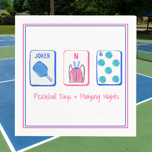 Pickleball-dagar & Mahjong-nätter Kakelpartaj Pappersservett