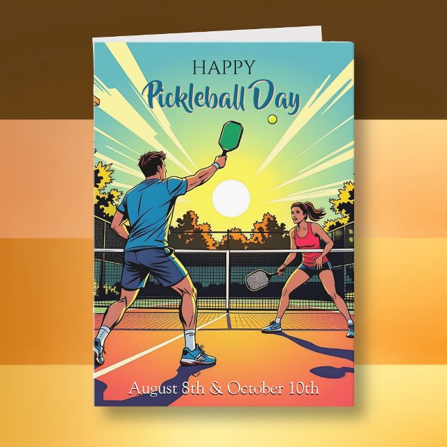 Pickleball-dagen i lycklig! Roligt Daily Helgdag Kort (Skapare uppladdad)